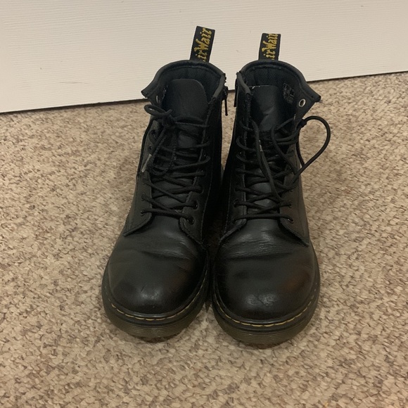 Dr Martens black lace up work combat air wave boots 5 - Picture 2 of 7